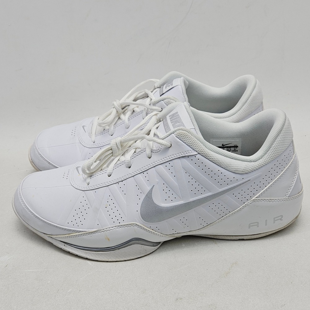 Nike Air Ring‎ Leader Low Mens White Silver Basketball Shoes 488102-102 Size 13